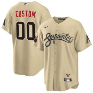 Arizona Diamondbacks Gold Customized Custom 2021 City Connect Cool Base Stitched Jersey