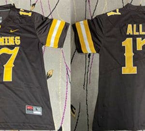 Buffalo Bills #17 Josh Allen Brown Wyoming Stitched Jersey