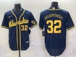 Milwaukee Brewers #32 Jacob Misiorowski Navy 2025 With Patch Stitched Jersey