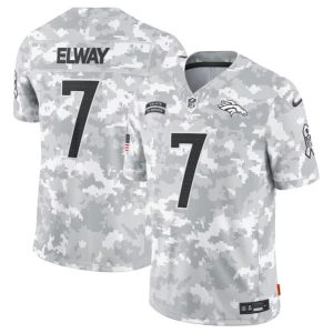 Denver Broncos #7 John Elway Arctic Camo 2024 F.U.S.E. Salute To Service Limited Stitched Jersey