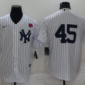 New York Yankees #45 Gerrit Cole White Cool Base Stitched Baseball Jersey