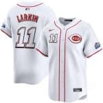 Cincinnati Reds #11 Barry Larkin White 2025 Speedway Classic Home Limited Stitched Jersey