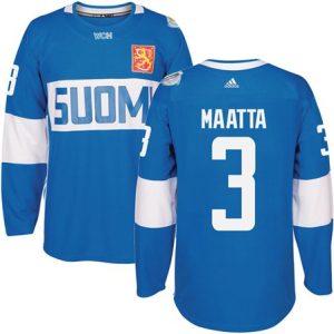Team Finland #3 Olli Maatta Blue 2016 World Cup Stitched Jersey