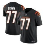 Cincinnati Bengals #77 Trent Brown Black Vapor Untouchable Limited Stitched Jersey