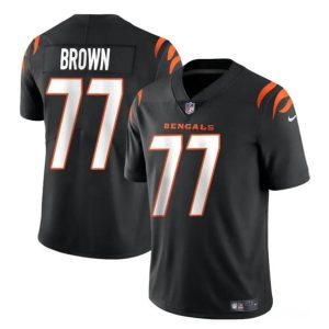 Cincinnati Bengals #77 Trent Brown Black Vapor Untouchable Limited Stitched Jersey