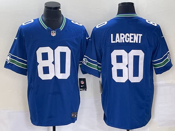 Seattle Seahawks #80 Steve Largent Royal 2023 F.U.S.E. Vapor Untouchable Limited Stitched Jersey