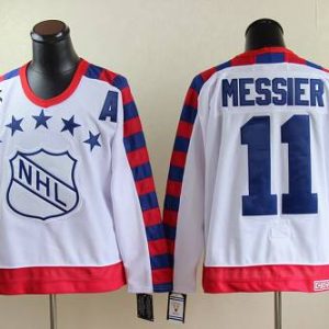 Rangers #11 Mark Messier White All Star CCM Throwback 75TH Stitched Jersey
