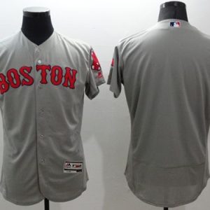 Red Sox Blank Grey Flexbase Authentic Collection Stitched Jersey