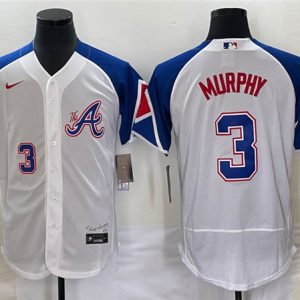 Atlanta Braves #3 Dale Murphy White 2023 City Connect Flex Base Stitched Jersey