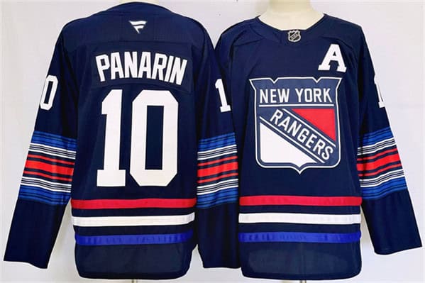 New York Rangers #10 Artemi Panarin Navy 2024-25 Stitched Jersey