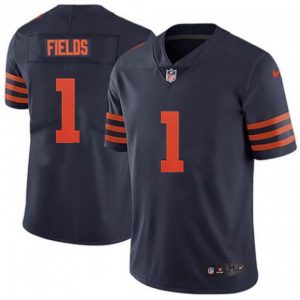 Chicago Bears #1 Justin Fields Navy Vapor Untouchable Limited Stitched Jersey