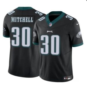 Philadelphia Eagles #30 Quinyon Mitchell Black 2024 Draft F.U.S.E Vapor Untouchable Limited Stitched Jersey
