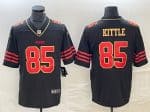 San Francisco 49ers #85 George Kittle Black Gold Stitched Jersey