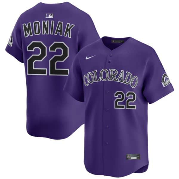 Colorado Rockies #22 Mickey Moniak Purple Limited Stitched Jersey