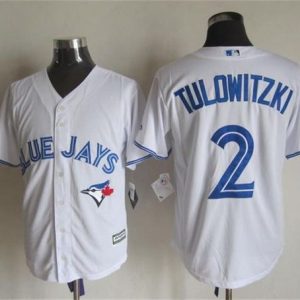 Blue Jays #2 Troy Tulowitzki White New Cool Base Stitched Jersey