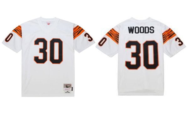 Cincinnati Bengals #30 Ickey Woods White 1988 Stitched Jersey