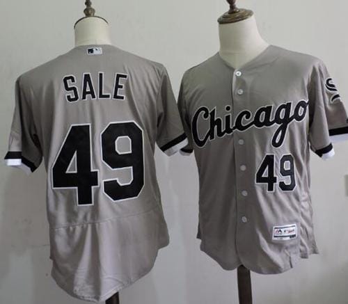 White Sox #49 Chris Sale Grey Flexbase Authentic Collection Stitched Jersey