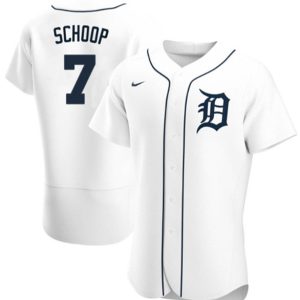 Detroit Tigers #7 Jonathan Schoop White Flex Base Stitched Jersey