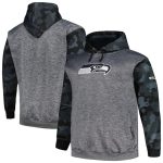 Seattle Seahawks Heather Charcoal Big Tall Camo Pullover Hoodie
