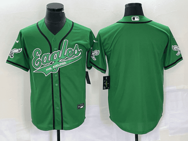 Philadelphia Eagles Blank Green Cool Base Stitched Jersey