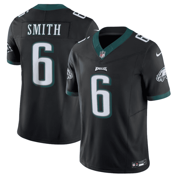 Philadelphia Eagles #6 DeVonta Smith Black 2023 F.U.S.E. Vapor Untouchable Limited Stitched Jersey