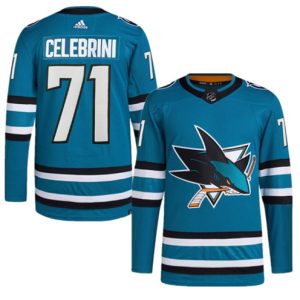 San Jose Sharks #71 Macklin Celebrini Teal 2024 Draft Stitched Jersey