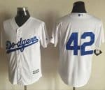 Dodgers #42 Jackie Robinson White New Cool Base Stitched Jersey