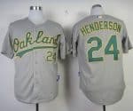Athletics #24 Rickey Henderson Grey Cool Base Stitched Jersey