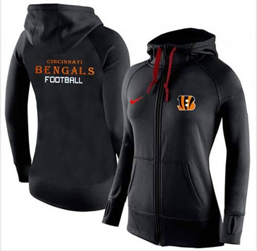 Nike Cincinnati Bengals Full-Zip Performance Hoodie Black