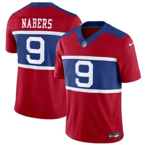 New York Giants #9 Malik Nabers Century Red Alternate Vapor F.U.S.E. Limited Stitched Jersey