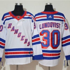 New York Rangers #30 Henrik Lundqvist White Stitched Jersey