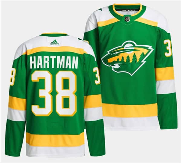 Minnesota Wild #38 Ryan Hartman Green 2023-24 Stitched Jersey