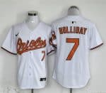 Baltimore Orioles #7 Jackson Holliday White 2024 Limited Cool Base Stitched Jersey