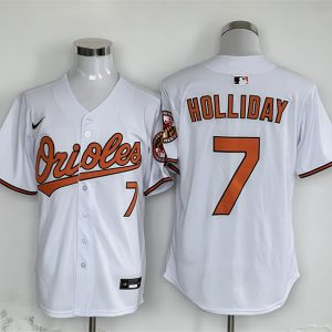 Baltimore Orioles #7 Jackson Holliday White 2024 Limited Cool Base Stitched Jersey