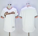 Giants Blank White Flexbase Authentic Collection Cooperstown Stitched Jersey