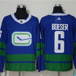 Vancouver Canucks #6 Brock Boeser Blue Stitched Jersey