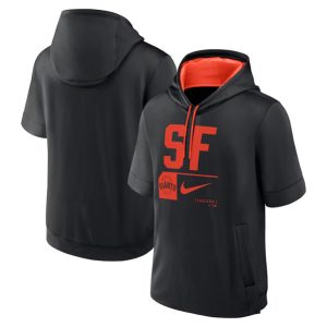 San Francisco Giants Black Tri Code Lockup Short Sleeve Pullover Hoodie