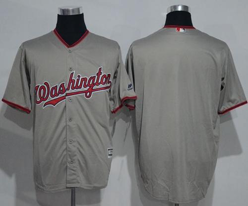 Nationals Blank Grey New Cool Base Stitched Jersey