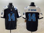 Detroit Lions #14 Amon-Ra St. Brown Black Alternate F.U.S.E. 2024 Michigan 90th Anniversary Patch Vapor Limited Football Stitched Game Jersey