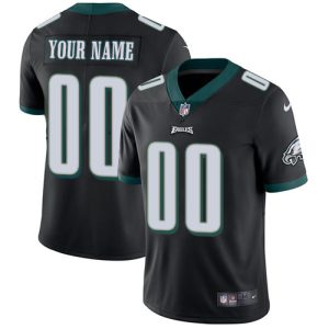 Eagles Customized Black Vapor Untouchable Limited Stitched Jersey