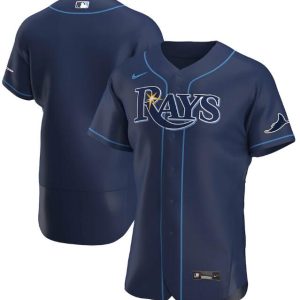 Tampa Bay Rays Blank Navy Flex Base Stitched Jersey
