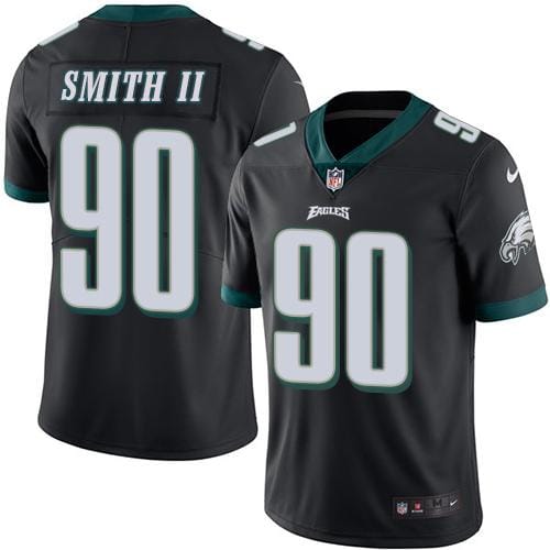 Eagles #90 Marcus Smith II Black Stitched Limited Rush Nike Jersey