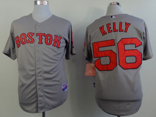 Red Sox #56 Joe Kelly Grey Cool Base Stitched Jersey