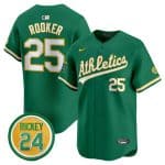 Oakland Athletics #25 Brent Rooker Green 2024 Limited With Rickey Henderson Patch Stitched Jersey