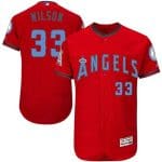Angels Of Anaheim #33 C.J. Wilson Red Flexbase Authentic Collection 2016 Father's Day Stitched Jersey
