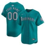 Seattle Mariners Custom Aqua Alternate Limited Stitched Jersey