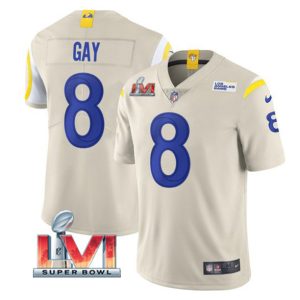 Los Angeles Rams #8 Matt Gay Bone 2022 Super Bowl LVI Vapor Limited Stitched Jersey