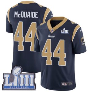 Los Angeles Rams #44 Jacob McQuaide Navy Blue Super Bowl LIII Vapor Untouchable Limited Stitched Jersey