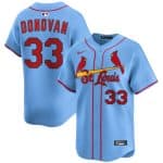 St. Louis Cardinals #33 Brendan Donovan Blue Alternate Limited Stitched Jersey