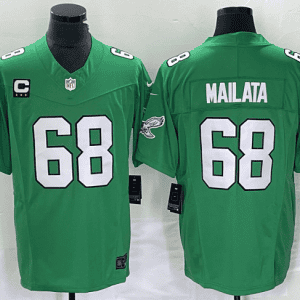 Philadelphia Eagles #68 Jordan Mailata Green 2023 F.U.S.E. With C Patch Vapor Untouchable Stitched Jersey